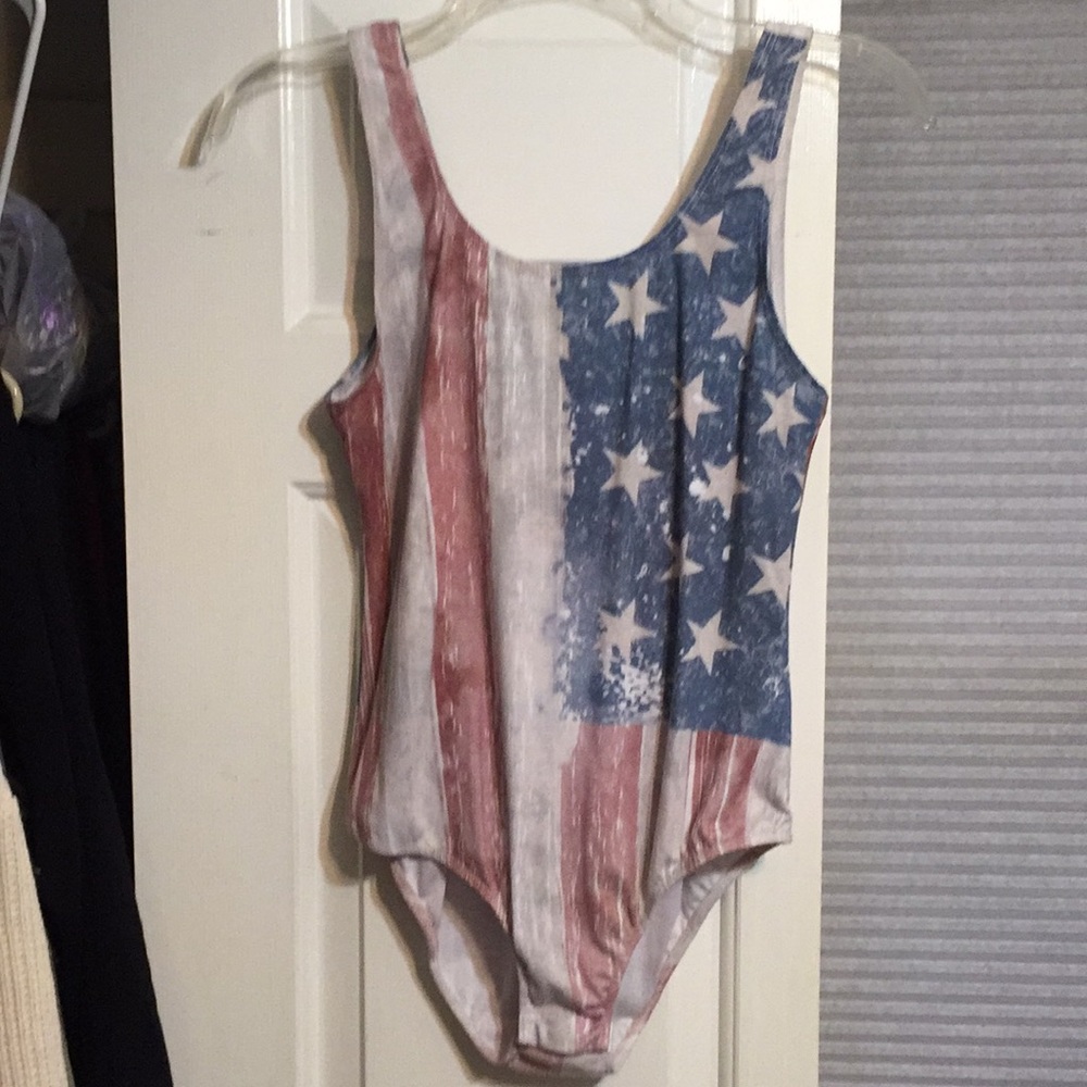 Urban American flag bodysuit